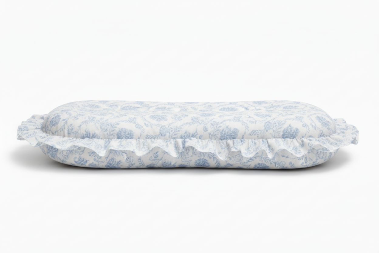 Blue Chinoiserie Ruffle Baby Lounger Cover