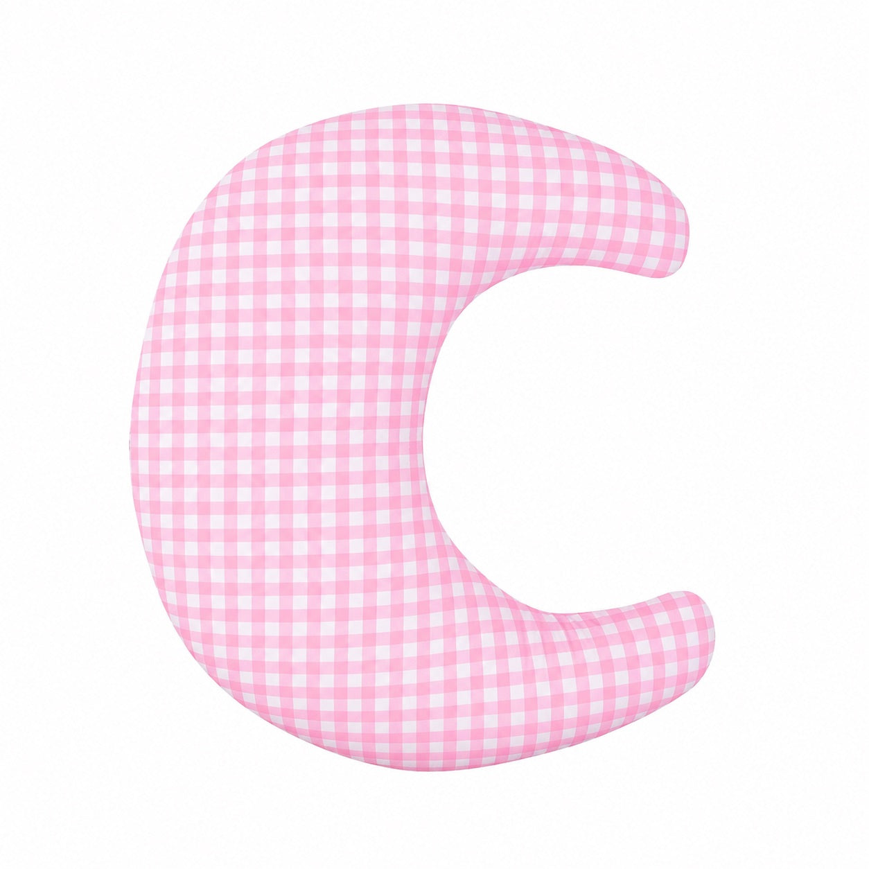 Beige Gingham Ruffle Nursing Pillow Cover