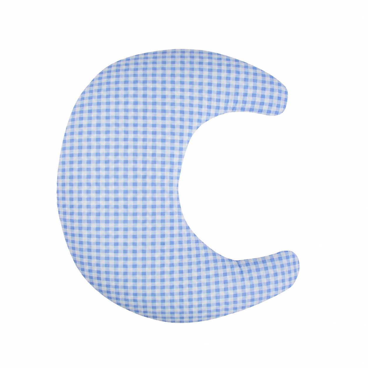 Beige Gingham Ruffle Nursing Pillow Cover