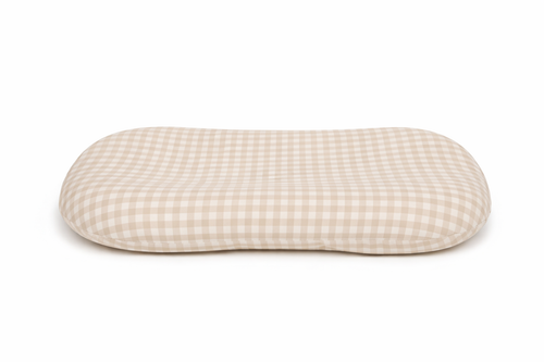 Beige Gingham Baby Lounger Cover