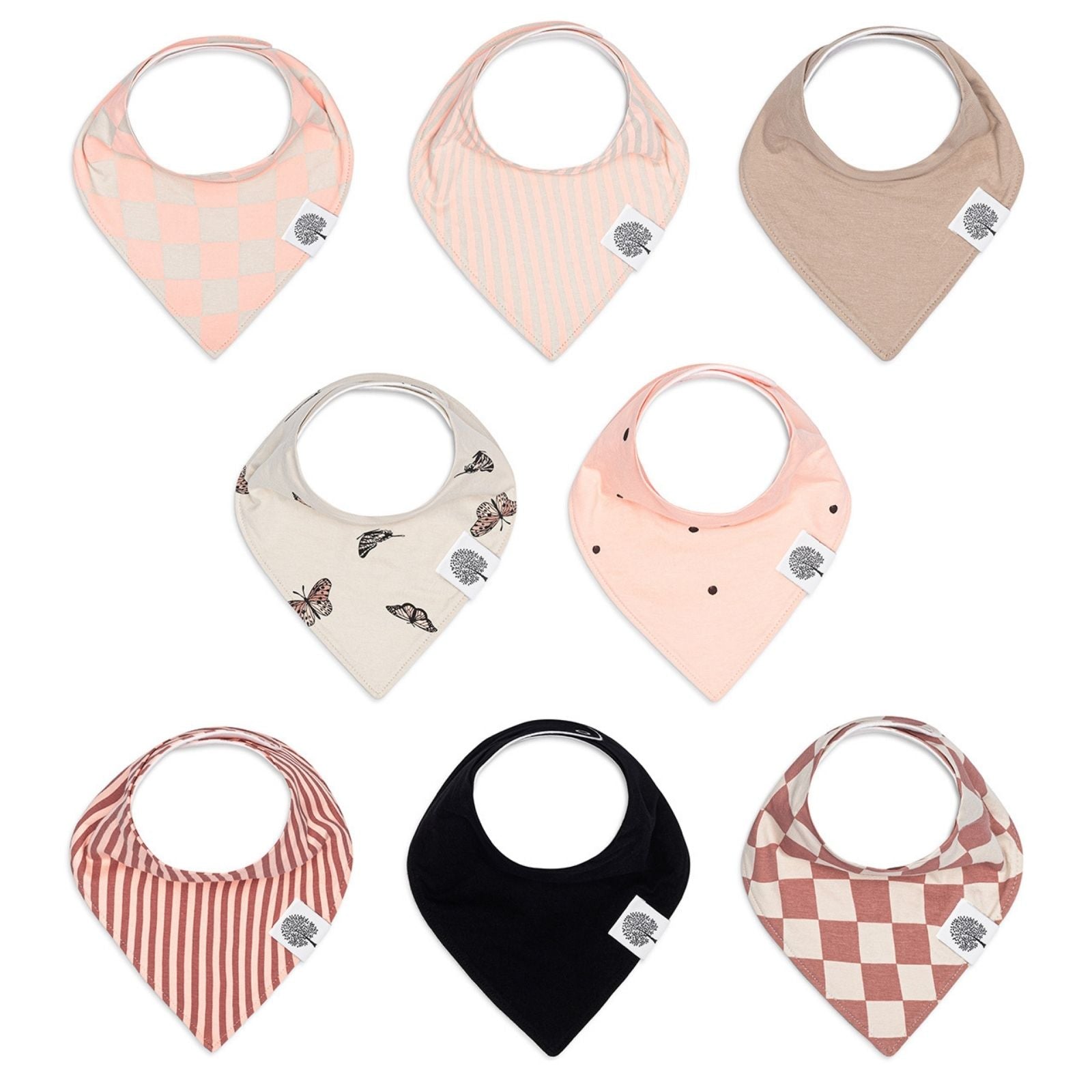 Butterfly Bandana Bib Set (8 pack)