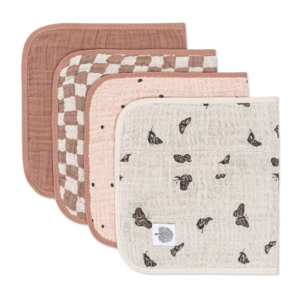 Butterfly Set - Muslin Burp Cloths (4 Pack)